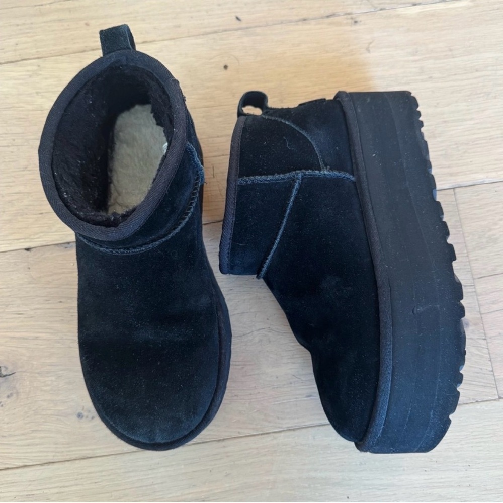 UGG Black Mini Platform Boots